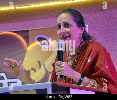 Bikaner, India. 12th Mar, 2016. Theater artist Sanjana Kapoor at the inauguration of three-day National Theater Festival in Bikaner, India. © Dinesh Gupta/Pacific Press/Alamy Live News Stock Photo