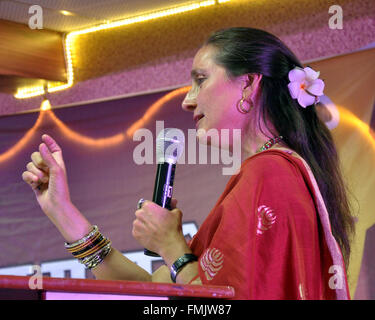 Bikaner, India. 12th Mar, 2016. Theater artist Sanjana Kapoor at the inauguration of three-day National Theater Festival in Bikaner, India. © Dinesh Gupta/Pacific Press/Alamy Live News Stock Photo