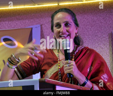 Bikaner, India. 12th Mar, 2016. Theater artist Sanjana Kapoor at the inauguration of three-day National Theater Festival in Bikaner, India. © Dinesh Gupta/Pacific Press/Alamy Live News Stock Photo