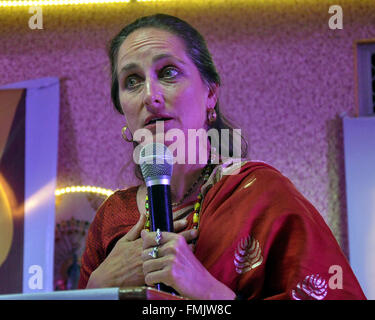 Bikaner, India. 12th Mar, 2016. Theater artist Sanjana Kapoor at the inauguration of three-day National Theater Festival in Bikaner, India. © Dinesh Gupta/Pacific Press/Alamy Live News Stock Photo