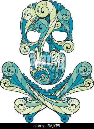 Tribal tatto skull. Stock Vector