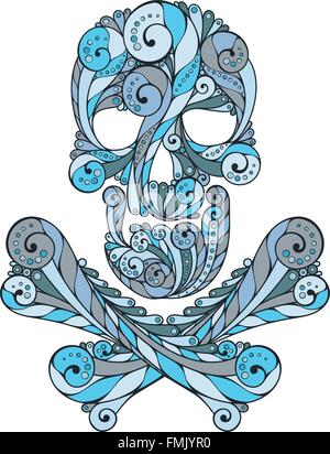 Tribal tatto skull. Stock Vector