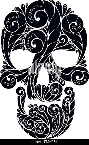 Tribal tatto skull. Stock Vector