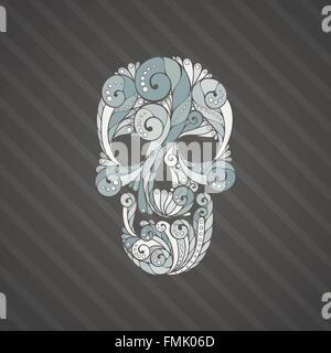 Tribal tatto skull. Stock Vector