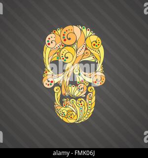 Tribal tatto skull. Stock Vector