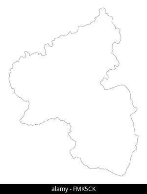 Map of Rhineland-Palatinate Stock Photo