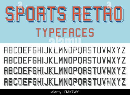 Sports retro typefaces Stock Vector