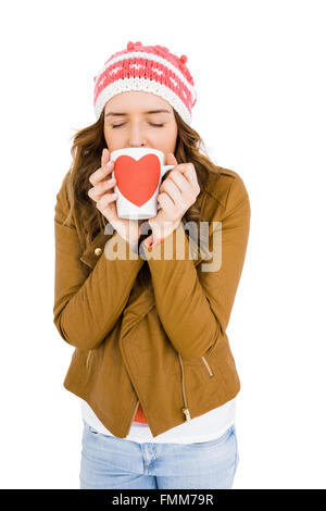 Young woman having coffee Stock Photo