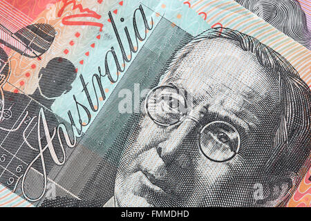 Hamburg, Germany. 19th Feb, 2016. ILLUSTRATION - Bank notes of the Australian Dollar lying on a table in Hamburg, Germany, 19 February 2016. Photo: Bodo Marks/dpa/Alamy Live News Stock Photo