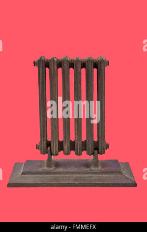 miniature model of a radiator on a white background. Stock Photo