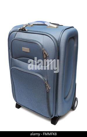 modern large suitcase on a white background Stock Photo