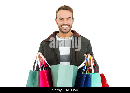 Young man with shopping bags Stock Photo
