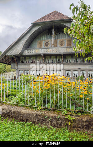 Farmhouse of Ostermundingen, Open Air Museum Ballenberg, Switzerland Stock Photo