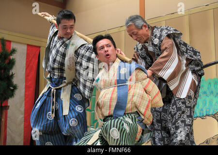 Japan; Kyoto; kyogen, theatre, comic play, actors, Stock Photo