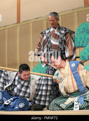 Japan; Kyoto; kyogen, theatre, comic play, actors, Stock Photo