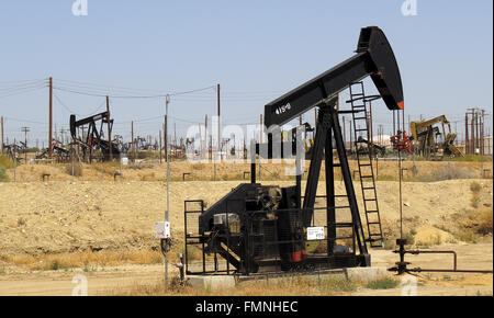 Oil fields of Kern County Stock Photo