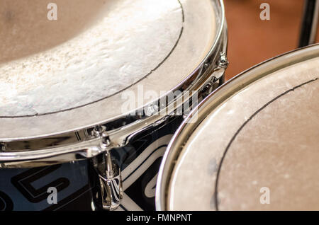 Tom tom drum detail in rehearsing room Stock Photo