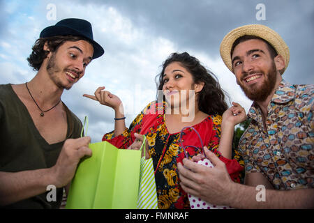 Young people shopping Stock Photo