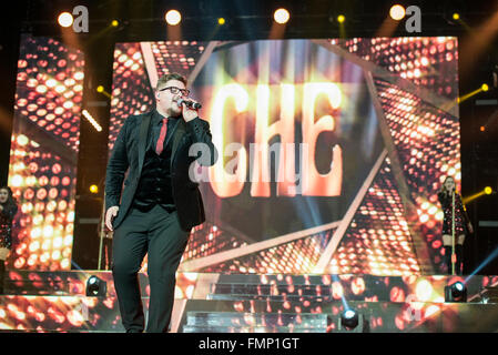 Manchester, UK. 12th March 2016. Che Chesterman performs on the X Factor Live Tour 2016 at The Manchester Arena 12/03/2016 Credit:  Gary Mather/Alamy Live News Stock Photo