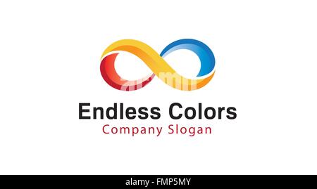Creative Colorful Infinity Shape Logo Design Vector Symbol Illustration Stock Vector