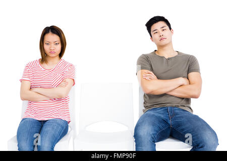 Young couple ignoring each other Stock Photo