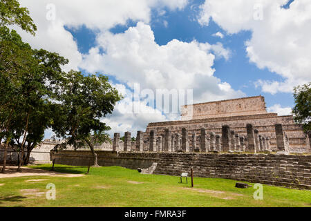 Temple of the Warriors near Chichen-Itza. A Mayan ruin, in the Yucatan Peninsula, Mexico Stock Photo