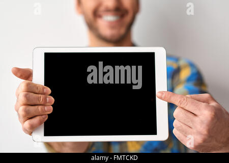 Presenting the perfect solution. Stock Photo