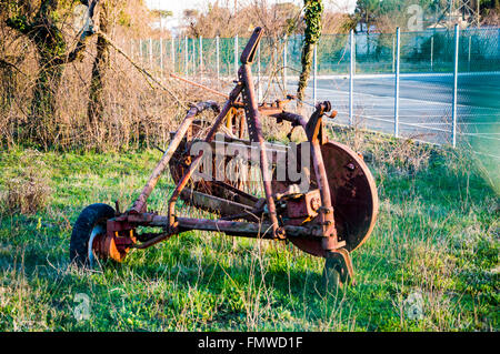 Isolated old plow Stock Photo