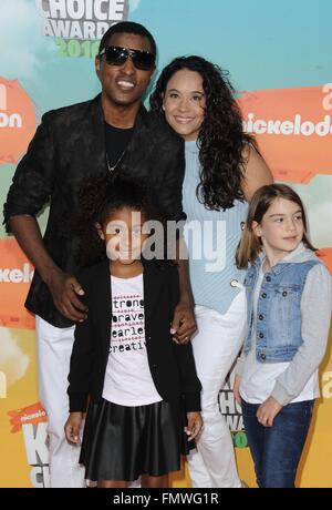 Babyface, Nicole Edmonds, Daughter at arrivals for Nickelodeon's Kids ...