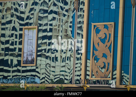 Reflections on a building in Bangkok Thailand Stock Photo