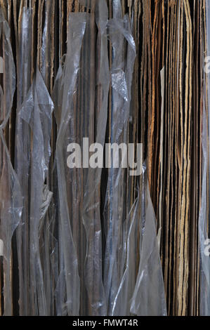Stack of old vinyl records. Vintage and retro themes Stock Photo