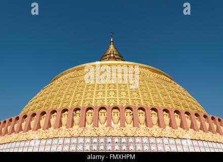 Golden stupa at Sitagu International Buddhist Academy in Sagaing near Mandalay, Burma (Myanmar) Stock Photo