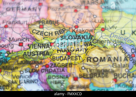 Slovakia political map with capital Bratislava, national borders Stock ...