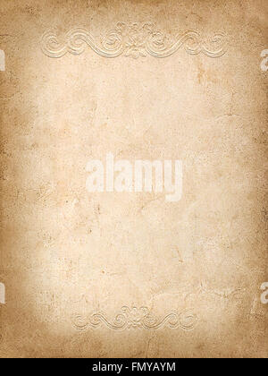 Vintage background from old paper with embossed pattern Stock Photo