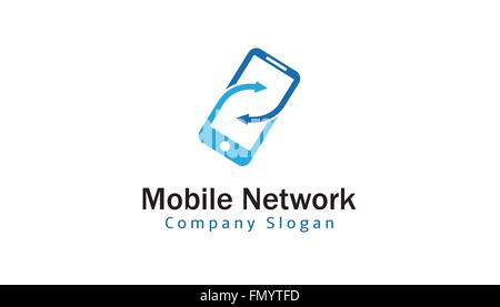 Creative Mobile Network Logo Symbol Vector Design Illustration Stock Vector
