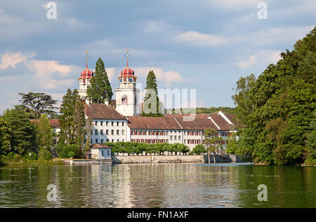 Autumn landscape nearby Rheinau monastery Stock Photo