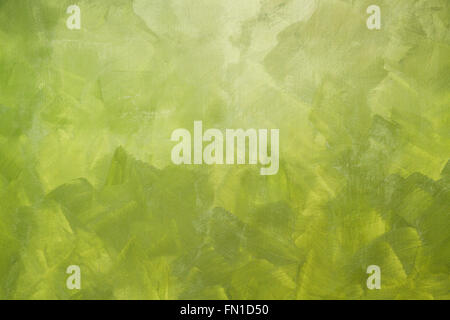Closeup concrete wall texture with decorative green paint layer over plaster pattern Stock Photo