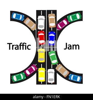 traffic jam symbol ,transportation concept,car icon,vector illustration Stock Vector