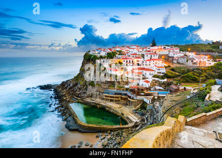 Azenhas do Mar, Portugal coastal town. Stock Photo