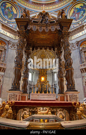 ROME - August 03: Architectural fragment of St. Peter's Cathedral on August 03, 2014 in Vatican (Rome), Italy Stock Photo