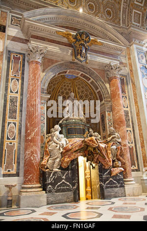 ROME - August 03: Architectural fragment of St. Peter's Cathedral on August 03, 2014 in Vatican (Rome), Italy Stock Photo