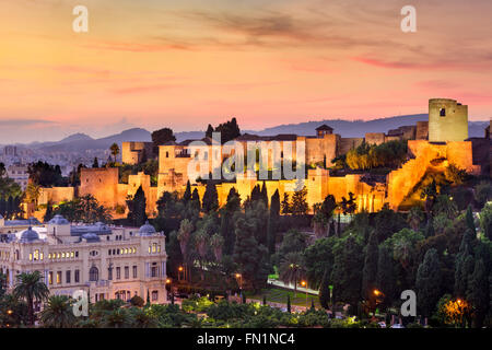 Malaga, Spain at the Alcazaba citadel. Stock Photo