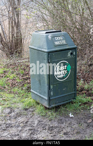 Dog waste bin, East Herts Council Stock Photo