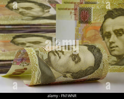 Ukrainian money. A Hundred hryvnia bill. Stock Photo