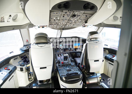 cockpit, panel, switch, boeing, b 787, B787, 8, 9, Dreamliner, Dream Liner, Munich Airport, MUC, EDDM, Airport Munich, Stock Photo