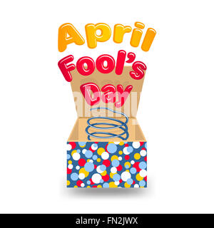 April Fool's Day greeting card with cute bunny rabbit wearing joker hat ...