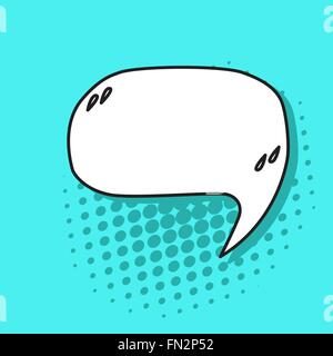 Pop art speech bubbles on blue background Stock Vector