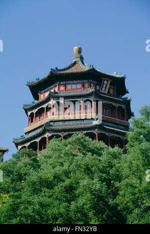 Pagoda at the Summer Palace, Beijing, China Stock Photo