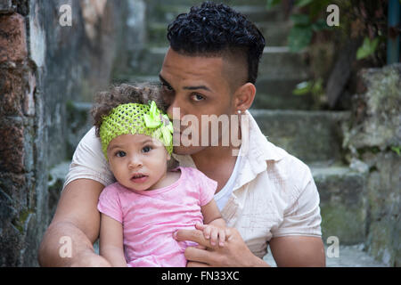 Father and baby daughter together Stock Photo