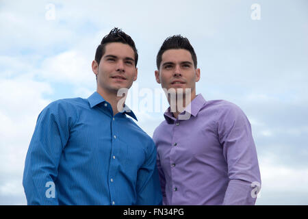 Portrait of two young executives Stock Photo